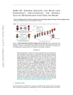 SeMv-3D: Towards Semantic and Mutil-view Consistency simultaneously for
  General Text-to-3D Generation with Triplane Priors