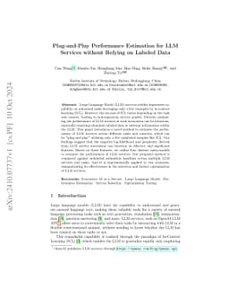 Plug-and-Play Performance Estimation for LLM Services without Relying on
  Labeled Data