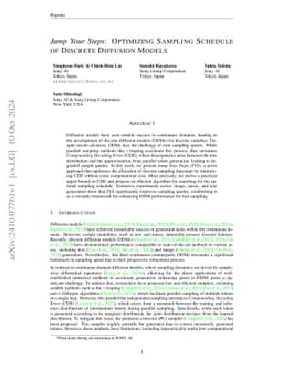 $\textit{Jump Your Steps}$: Optimizing Sampling Schedule of Discrete
  Diffusion Models