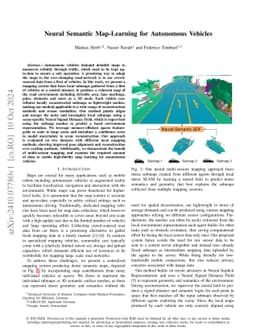 Neural Semantic Map-Learning for Autonomous Vehicles
