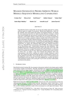 Masked Generative Priors Improve World Models Sequence Modelling Capabilities