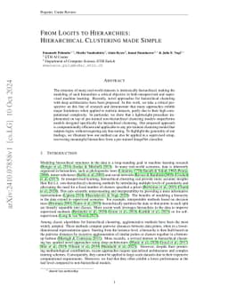 From Logits to Hierarchies: Hierarchical Clustering made Simple