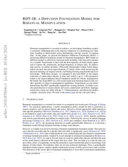 RDT-1B: a Diffusion Foundation Model for Bimanual Manipulation