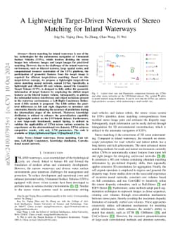 A Lightweight Target-Driven Network of Stereo Matching for Inland
  Waterways