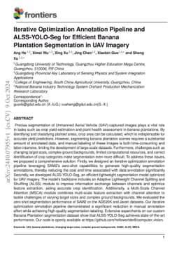 Iterative Optimization Annotation Pipeline and ALSS-YOLO-Seg for
  Efficient Banana Plantation Segmentation in UAV Imagery