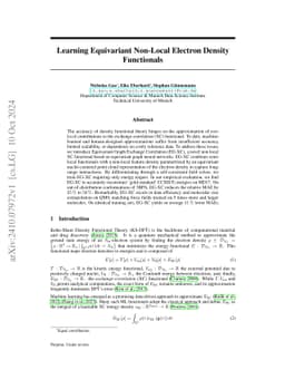 Learning Equivariant Non-Local Electron Density Functionals