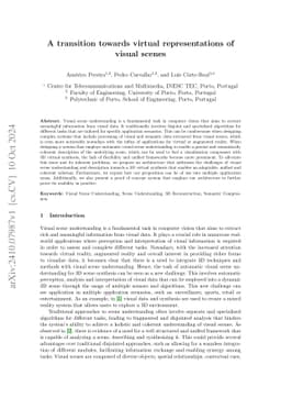 A transition towards virtual representations of visual scenes