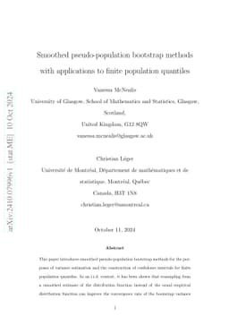 Smoothed pseudo-population bootstrap methods with applications to finite
  population quantiles