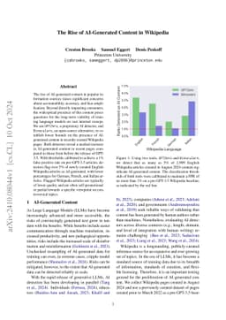 The Rise of AI-Generated Content in Wikipedia
