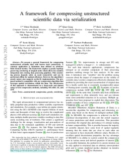 A framework for compressing unstructured scientific data via
  serialization