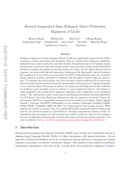 Reward-Augmented Data Enhances Direct Preference Alignment of LLMs
