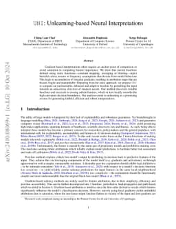 Unlearning-based Neural Interpretations