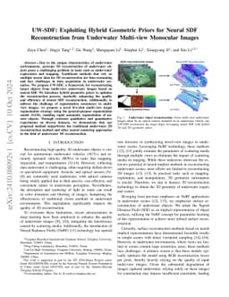 UW-SDF: Exploiting Hybrid Geometric Priors for Neural SDF Reconstruction
  from Underwater Multi-view Monocular Images