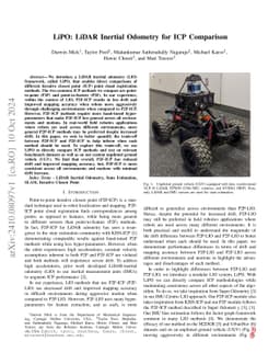 LiPO: LiDAR Inertial Odometry for ICP Comparison