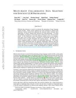 Multi-Agent Collaborative Data Selection for Efficient LLM Pretraining