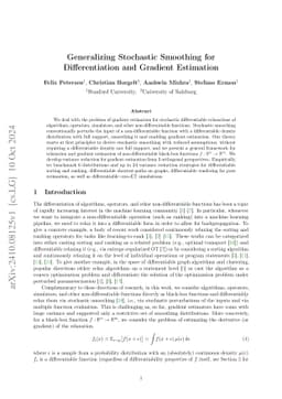 Generalizing Stochastic Smoothing for Differentiation and Gradient
  Estimation