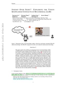 Insight Over Sight? Exploring the Vision-Knowledge Conflicts in
  Multimodal LLMs