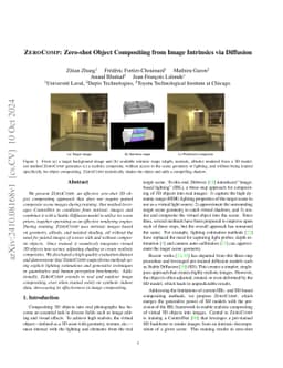 ZeroComp: Zero-shot Object Compositing from Image Intrinsics via Diffusion