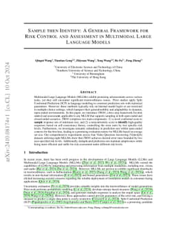 Sample then Identify: A General Framework for Risk Control and
  Assessment in Multimodal Large Language Models