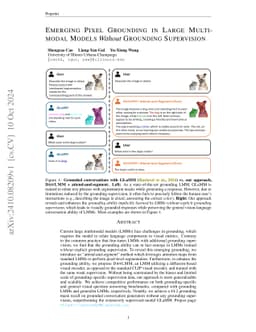 Emerging Pixel Grounding in Large Multimodal Models Without Grounding
  Supervision