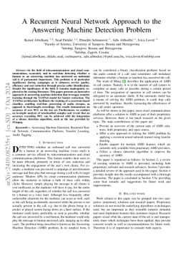 A Recurrent Neural Network Approach to the Answering Machine Detection
  Problem