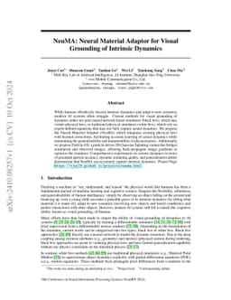 Neural Material Adaptor for Visual Grounding of Intrinsic Dynamics