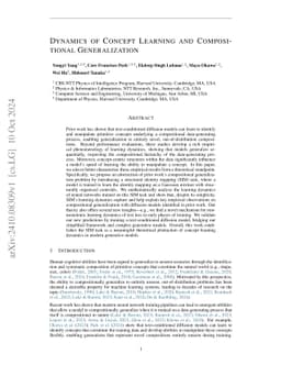 Swing-by Dynamics in Concept Learning and Compositional Generalization