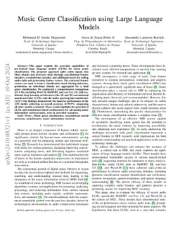 Music Genre Classification using Large Language Models