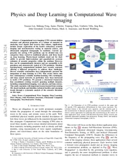 Physics and Deep Learning in Computational Wave Imaging