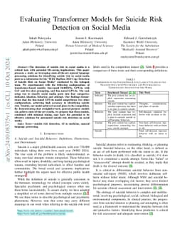 Evaluating Transformer Models for Suicide Risk Detection on Social Media