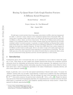 Heating Up Quasi-Monte Carlo Graph Random Features: A Diffusion Kernel
  Perspective