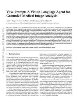 VoxelPrompt: A Vision-Language Agent for Grounded Medical Image Analysis
