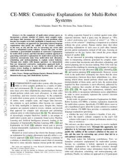 CE-MRS: Contrastive Explanations for Multi-Robot Systems