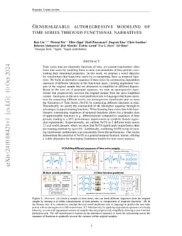 Generalizable autoregressive modeling of time series through functional
  narratives