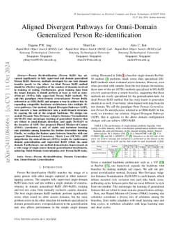 Aligned Divergent Pathways for Omni-Domain Generalized Person
  Re-Identification