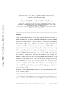 Deeper Insights into Deep Graph Convolutional Networks: Stability and
  Generalization
