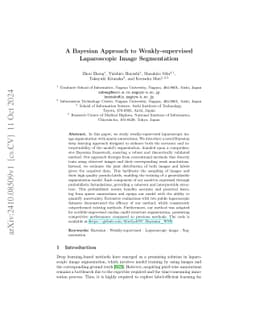 A Bayesian Approach to Weakly-supervised Laparoscopic Image Segmentation