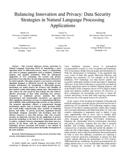 Balancing Innovation and Privacy: Data Security Strategies in Natural
  Language Processing Applications