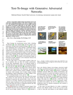 Text-To-Image with Generative Adversarial Networks