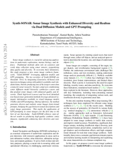 Synth-SONAR: Sonar Image Synthesis with Enhanced Diversity and Realism
  via Dual Diffusion Models and GPT Prompting