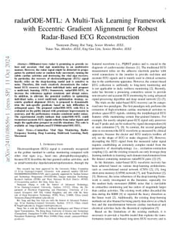 radarODE-MTL: A Multi-Task Learning Framework with Eccentric Gradient Alignment for Robust Radar-Based ECG Reconstruction