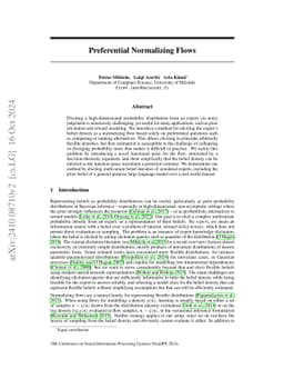 Preferential Normalizing Flows