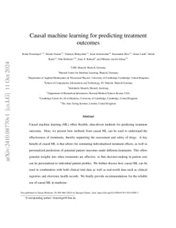 Causal machine learning for predicting treatment outcomes