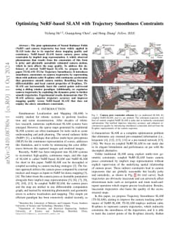 Optimizing NeRF-based SLAM with Trajectory Smoothness Constraints