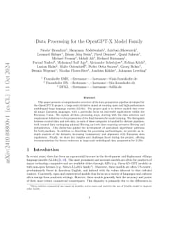 Data Processing for the OpenGPT-X Model Family