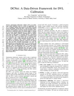 DCNet: A Data-Driven Framework for DVL Calibration