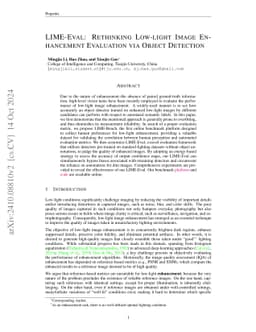 LIME-Eval: Rethinking Low-light Image Enhancement Evaluation via Object
  Detection