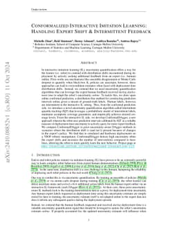 Conformalized Interactive Imitation Learning: Handling Expert Shift and Intermittent Feedback