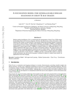 A foundation model for generalizable disease diagnosis in chest X-ray
  images