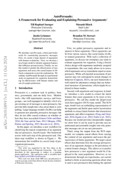 AutoPersuade: A Framework for Evaluating and Explaining Persuasive Arguments
